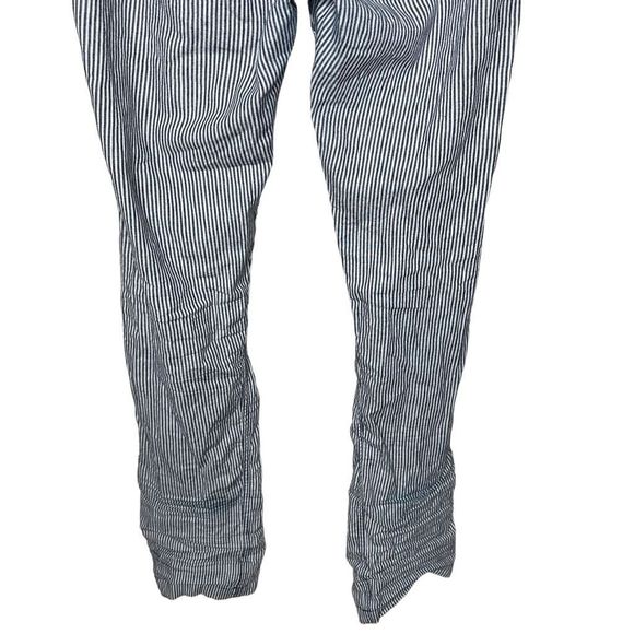 Choctaw Ridge Japanese Natural Striped Linen/Cotton Drawstring Lounge Pants Made - Picture 6 of 7